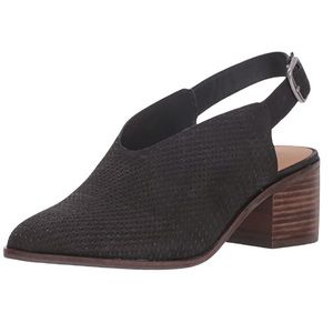 Lucky Brand black perforated sling backs EUC